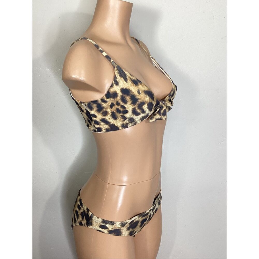 New. Pilyq/PQ Jungle reversible tie front bikini. M-Top/L-bottom. Retails$169 - Picture 5 of 16